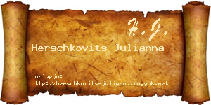 Herschkovits Julianna névjegykártya